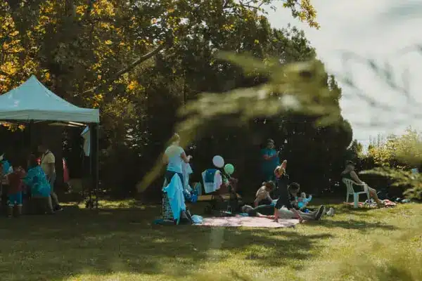 event staff at a picnic